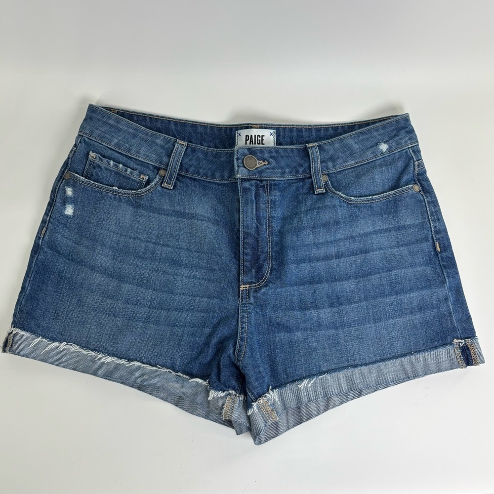 PAIGE Jimmy Jimmy denim shorts 29 raw cuffed hem 100% cotton